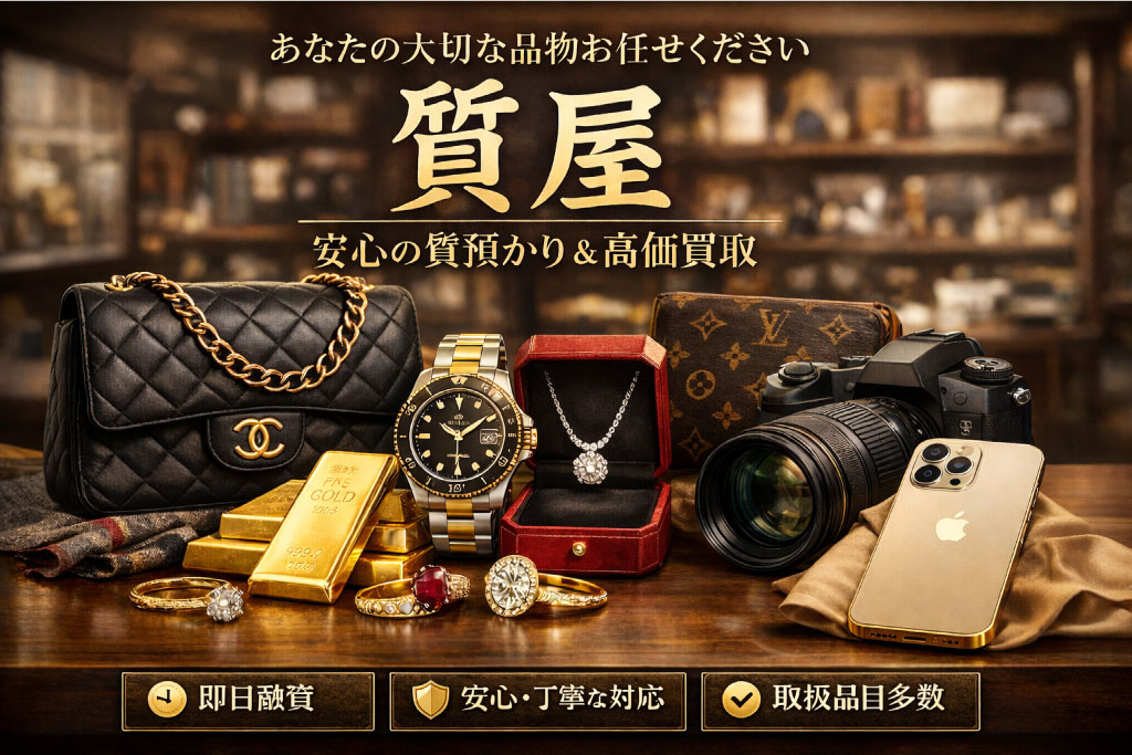 地域密着。女性に優しい真面目な質屋。質の七つ屋 平塚店